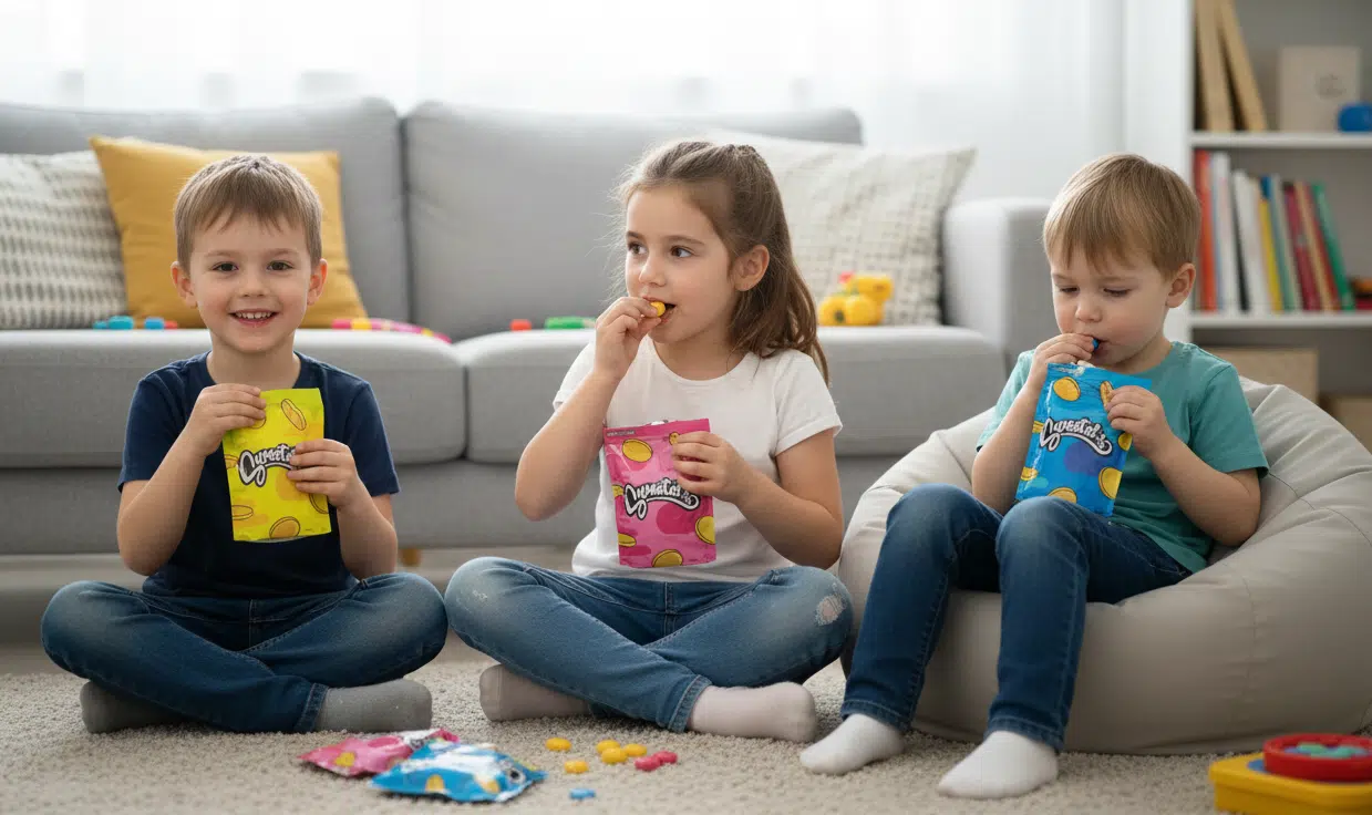 Presentación del producto Sweetels con diseño de packaging coherente